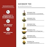 Creano Teeblumen Mix – Geschenkset „ErblühTee“ mit Glaskanne Weißtee (6 verschiedene Sorten) - 3