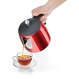 Moderner Elektirscher Teekocher Arzum Teemaschine Teebereiter Wasserkocher Rot, Farbe:Rot - 5