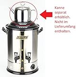 IMZA Wasserkocher Teebereiter Teemaschine (16 Liter, ca. 160 Gläser, geeignet für gewerbliche Verwendung) / 1700 Watt/ aus rostfreiem Cr-Ni-Edelstahl/ inkl. Sieb/ Maße: 52x35x36 cm - 3